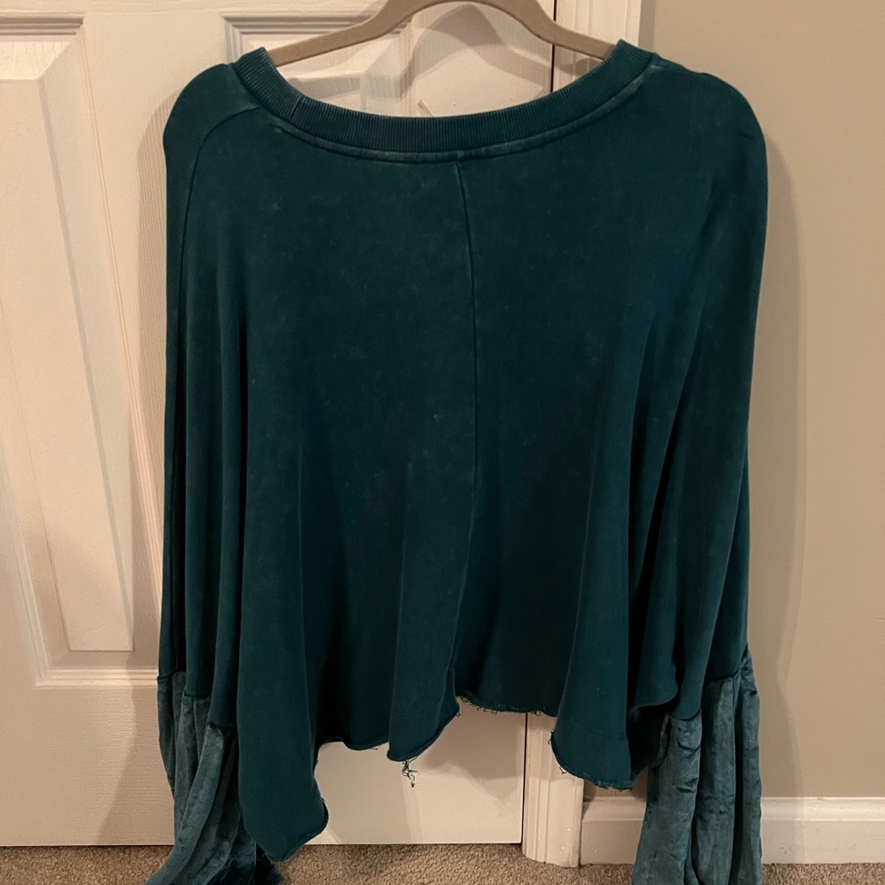 Free people sz large velvet top